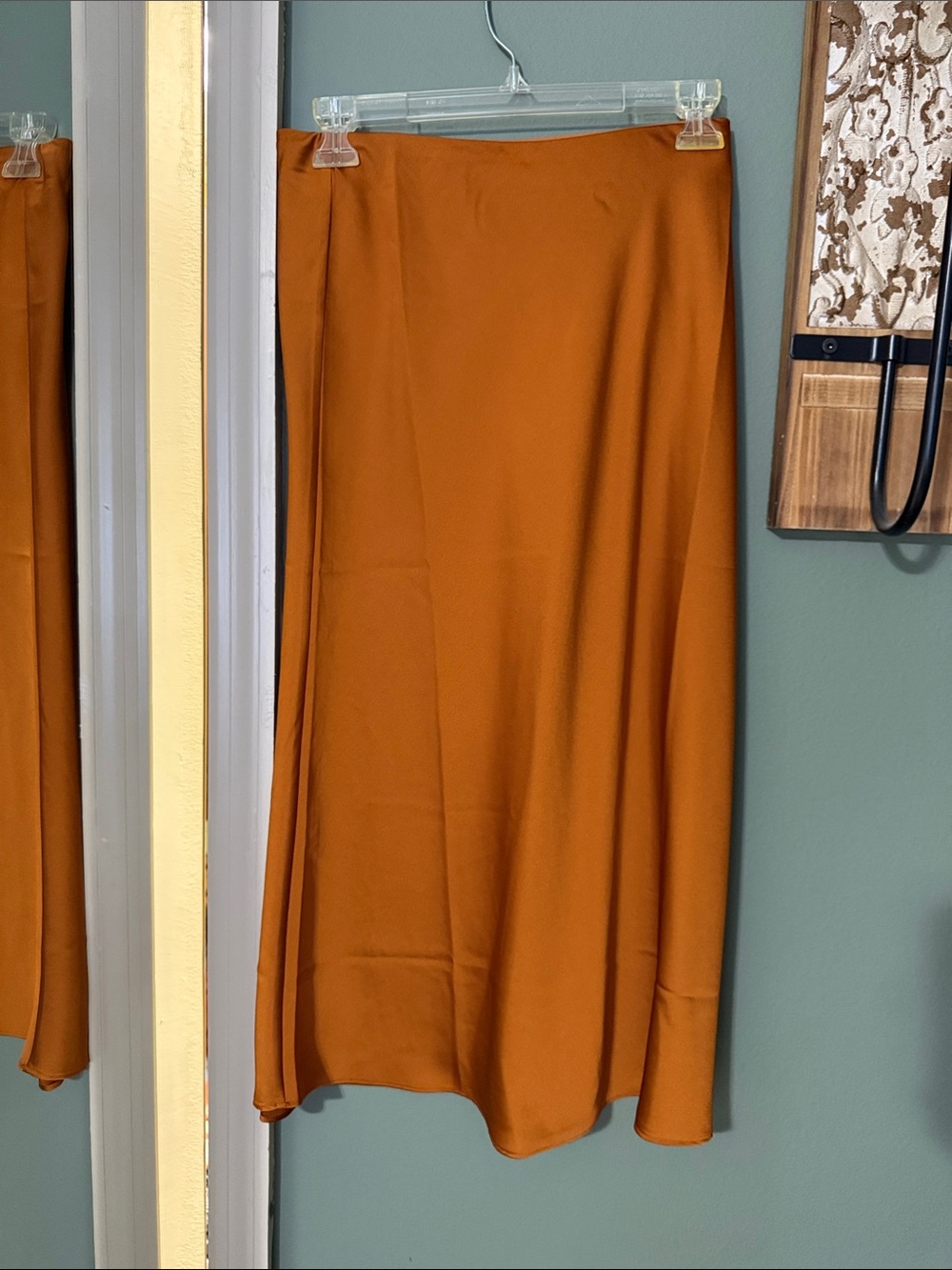 J. Crew Women's Burnt Orange Midi Slip Skirt